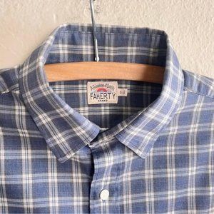 Faherty The Movement shirt blue plaid S